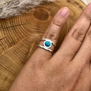 Ring silber - Türkis Größe 56