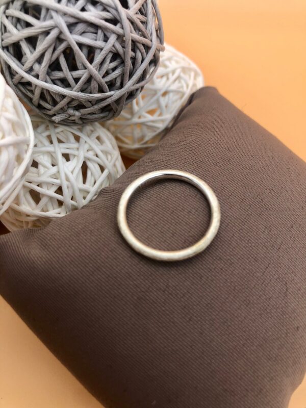 Ring silber - eismatt einfach – Bild 2