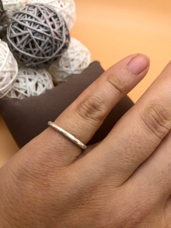 Ring silber - eismatt einfach – Bild 4