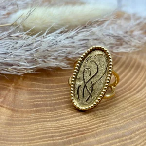 Ring silber - gold plattiert Größe 58