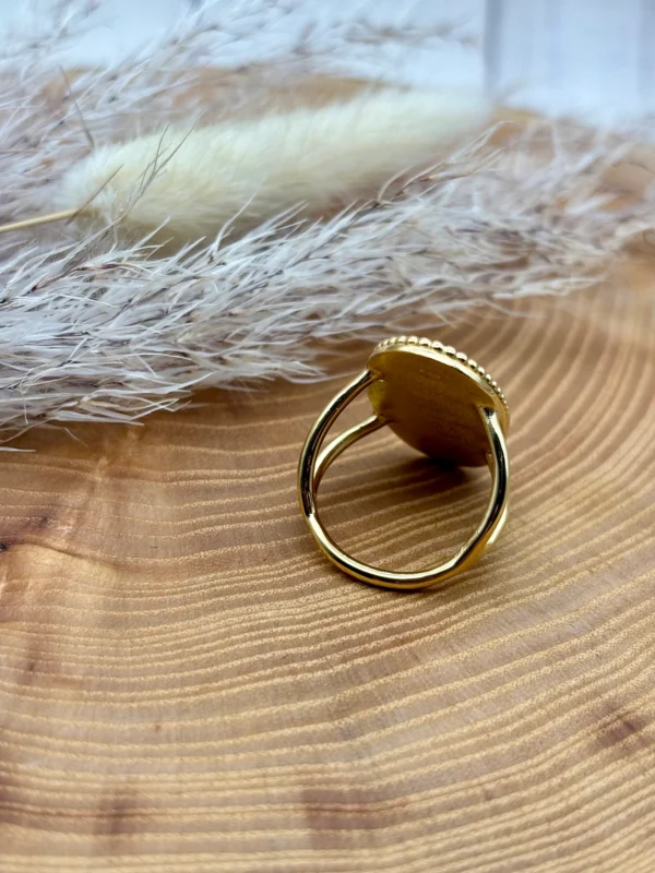 Ring silber - gold plattiert Größe 58 – Bild 5