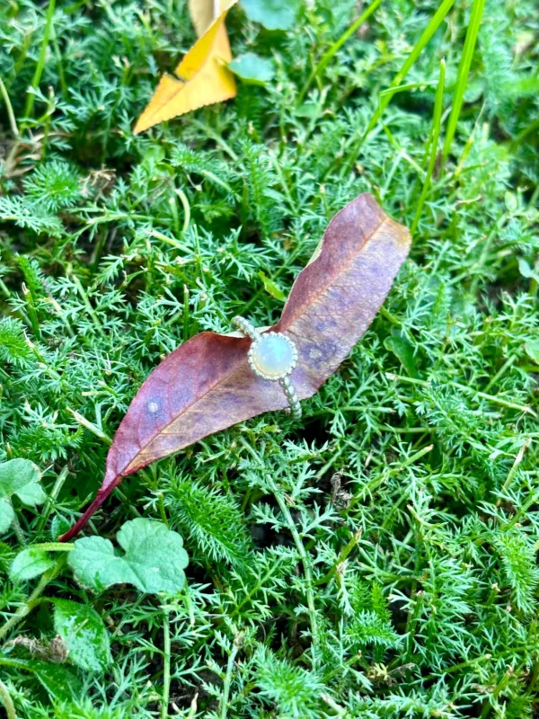 Ring silber - Perle Größe 56 – Bild 2