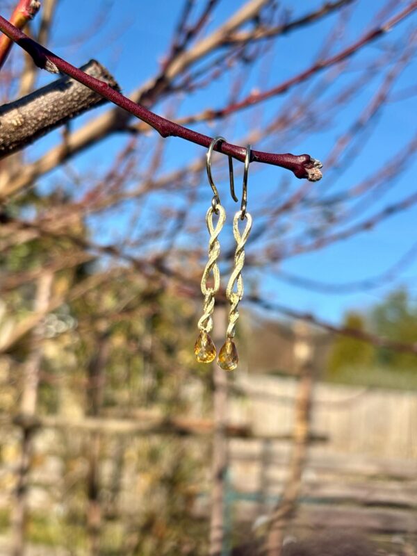 Ohrhaken gelbgold - Citrin – Bild 4