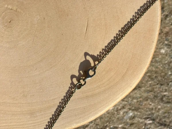 Kette mit Anhänger - silber Malachit – Bild 5