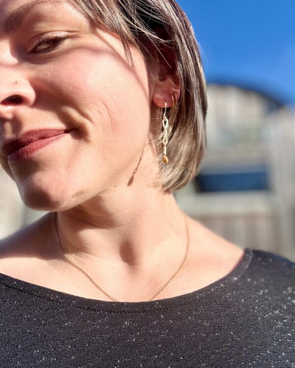 Ohrhaken gelbgold - Citrin – Bild 3