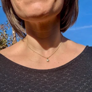 Kette mit Anhänger - gelbgold Diamant