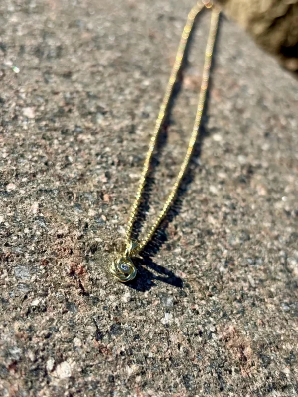 Kette mit Anhänger - gelbgold Diamant – Bild 3