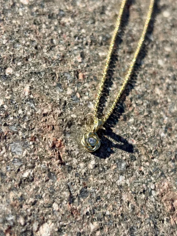 Kette mit Anhänger - gelbgold Diamant – Bild 4