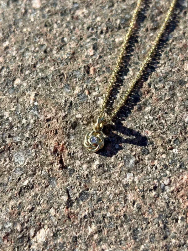 Kette mit Anhänger - gelbgold Diamant – Bild 6
