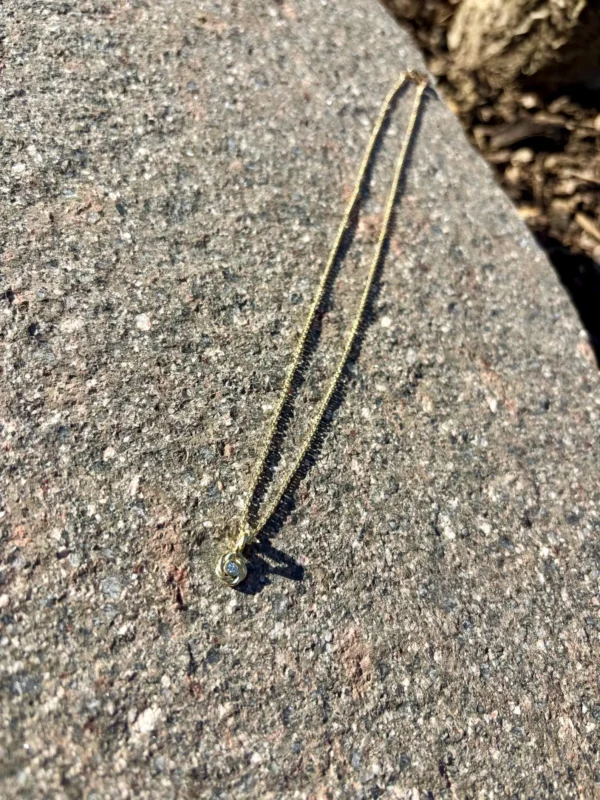 Kette mit Anhänger - gelbgold Diamant – Bild 7