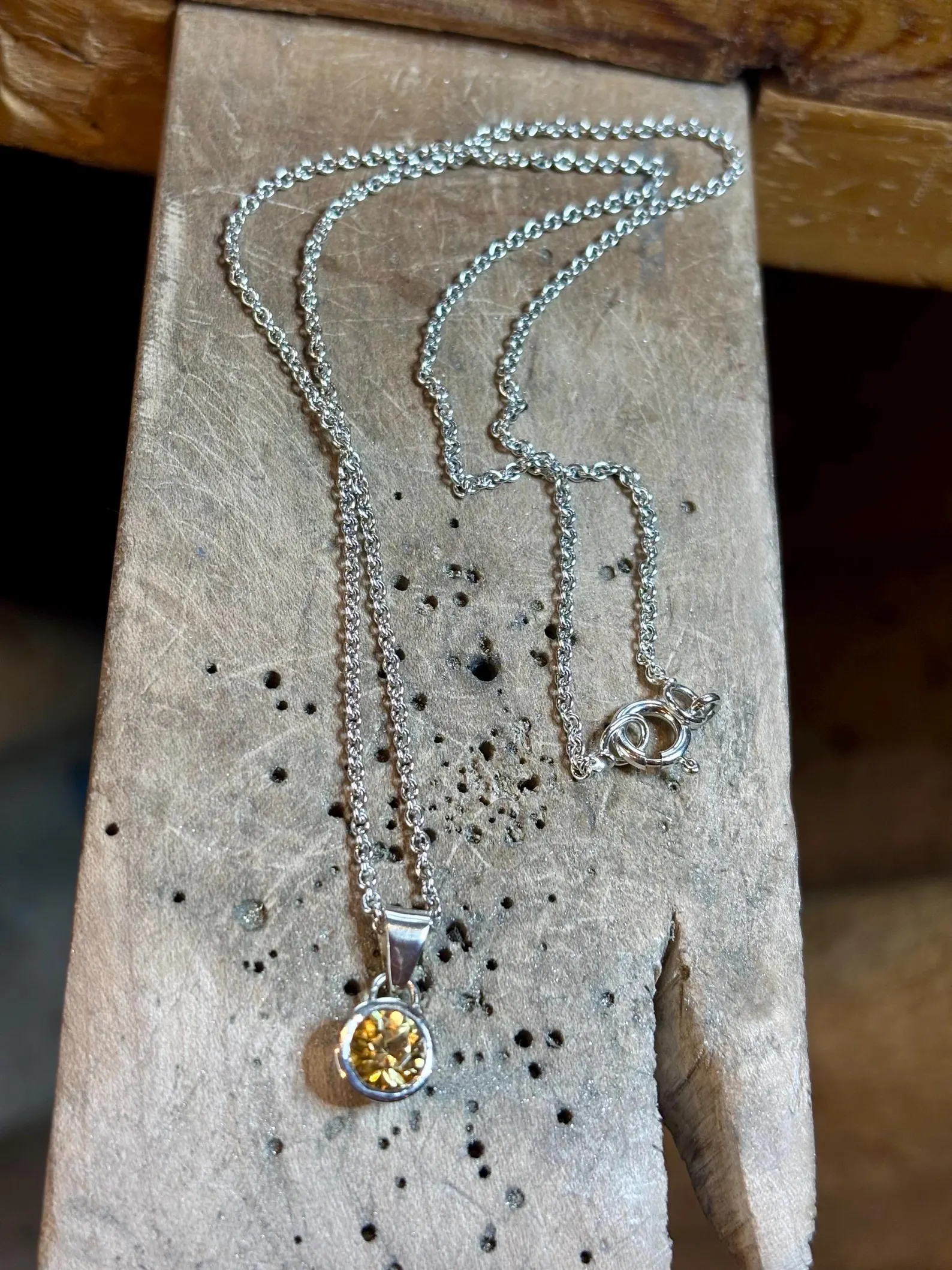 Kette mit Anhänger - silber Zirkon – Bild 4