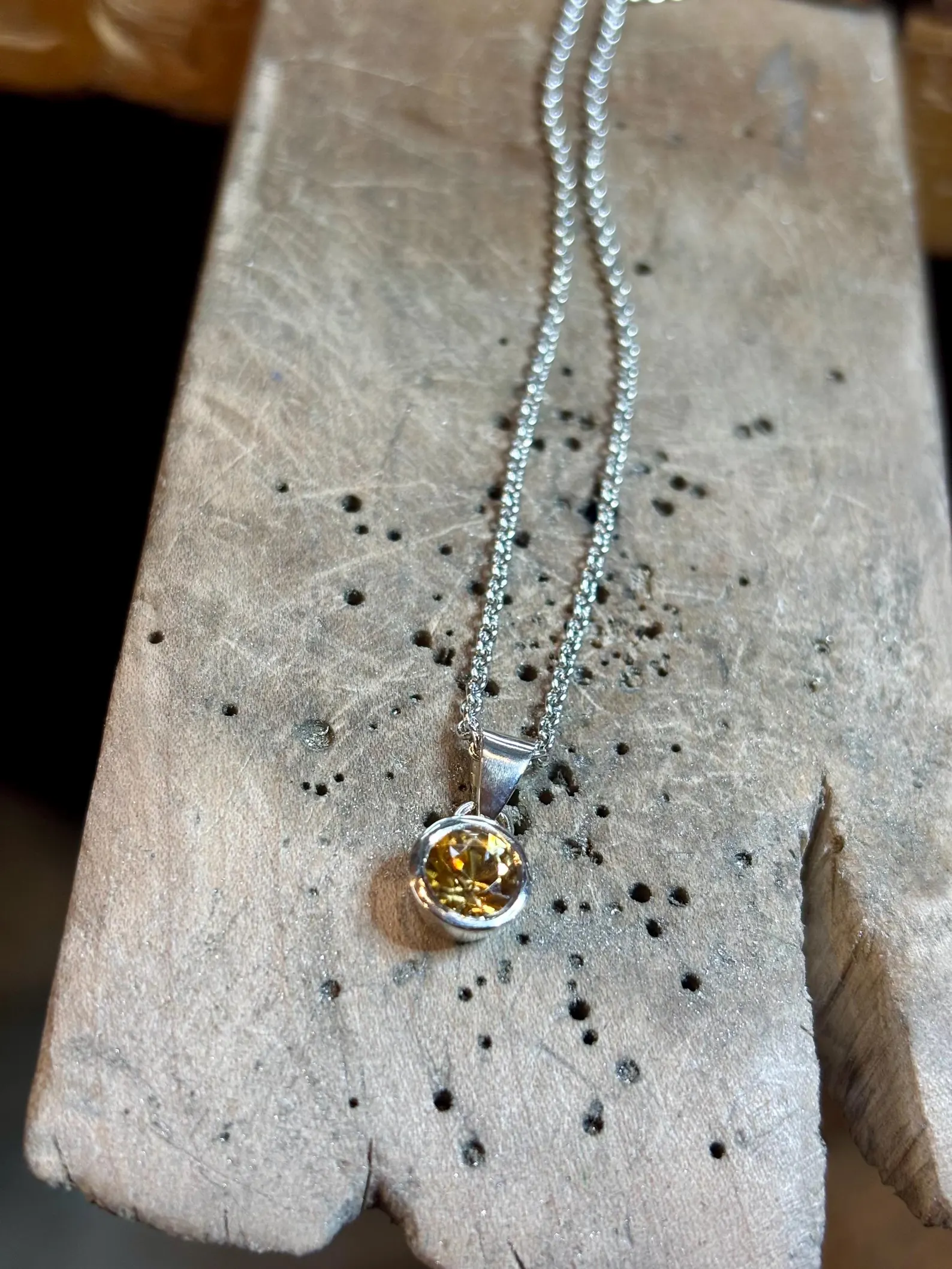 Kette mit Anhänger - silber Zirkon – Bild 5