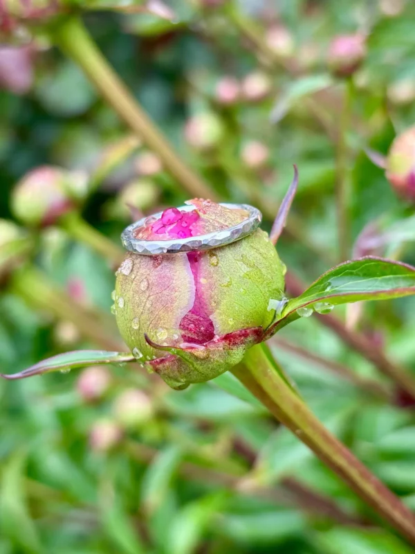 Ring silber - Hammerschlag – Bild 4