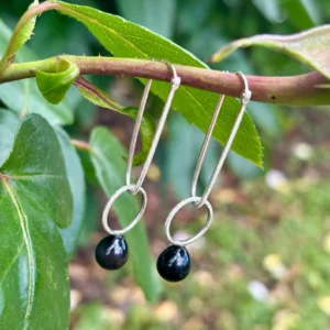 Creole silber - schwarz Onyx