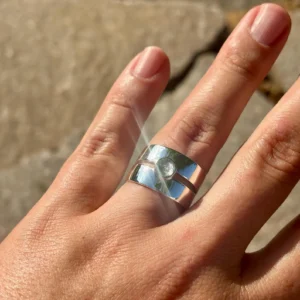 Ring silber - Aquamarin Größe 59