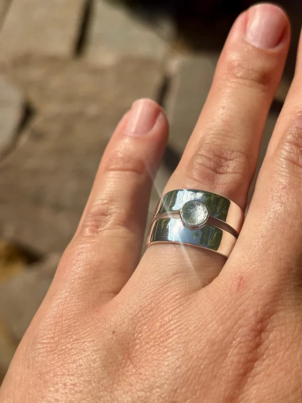 Ring silber - Aquamarin Größe 59 – Bild 6