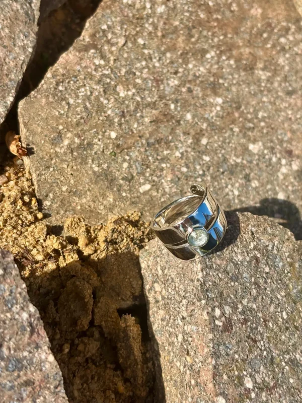 Ring silber - Aquamarin Größe 59 – Bild 7