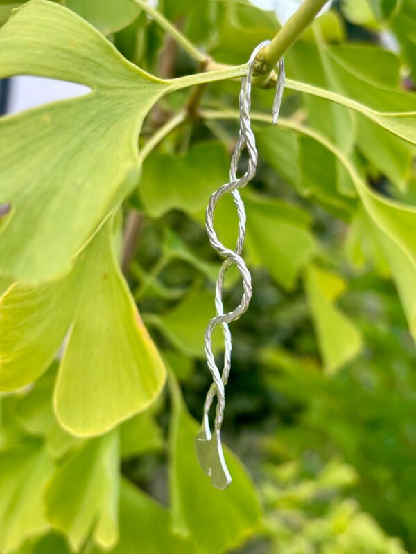 Ohrhaken silber - Ginkgoblatt – Bild 4