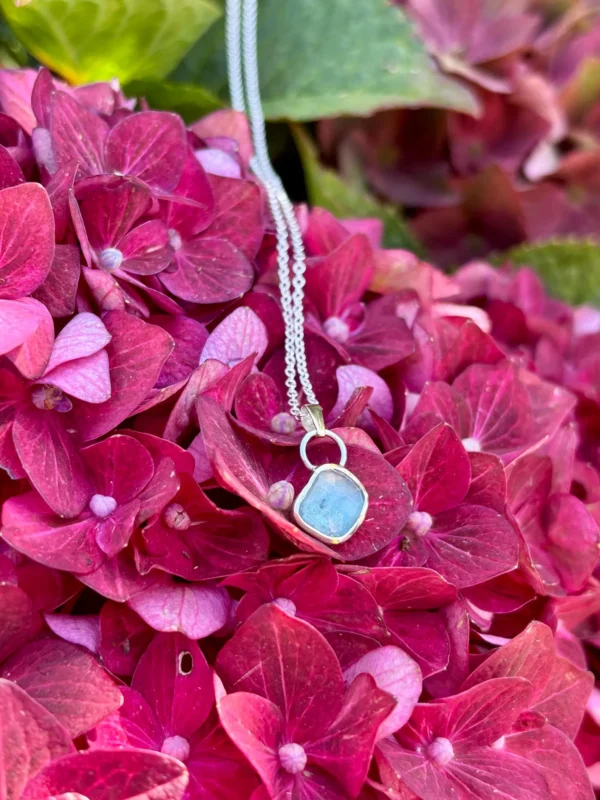 Kette mit Anhänger - silber Kyanite – Bild 2