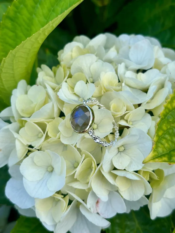 Ring silber - Labradorit Größe 56 – Bild 4