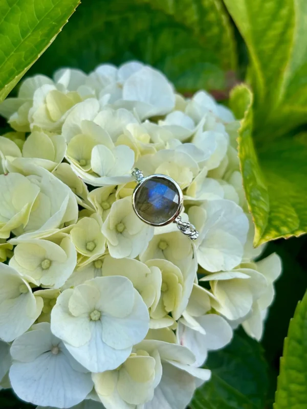 Ring silber - Labradorit Größe 56 – Bild 5