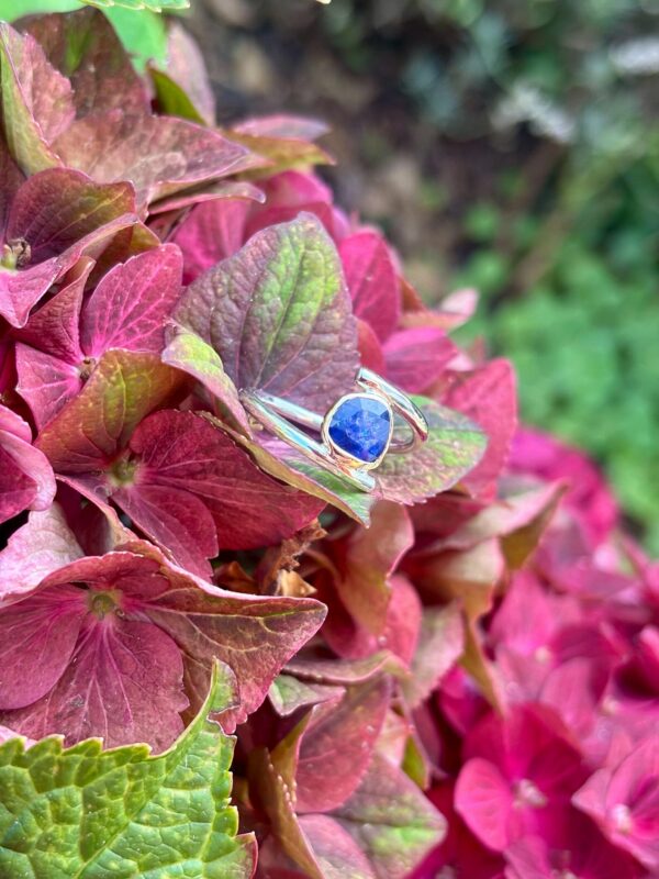 Ring silber - Saphir Größe 58 – Bild 5
