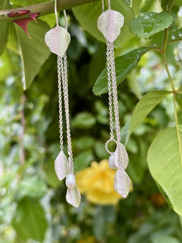 Ohrstecker silber - Süßwasserzuchtperle Rose – Bild 4